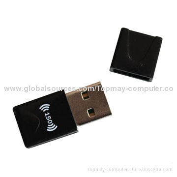 802.11b/g/n Wireless USB Adapter with 2.4GHz Frequency, 150Mbps Peak Rate